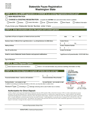 Statewide Payee Registration Form