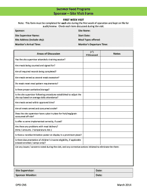 sba site visit form