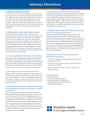 Advance Directive Durable Power of Attorney for Healthcare