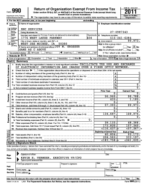 Form 990 Return of Organization Exempt From Income Tax