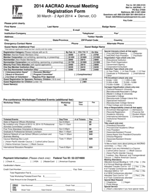 AACRAO Annual Meeting Registration Form