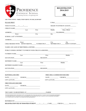 School Registration Form