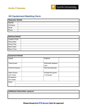 Booking Form Template from www.pdffiller.com