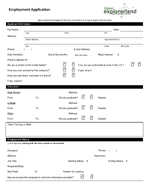 Employment Application Form