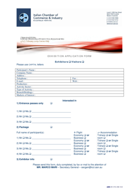Exhibition Application Form