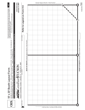10' x 20' Booth Layout Form