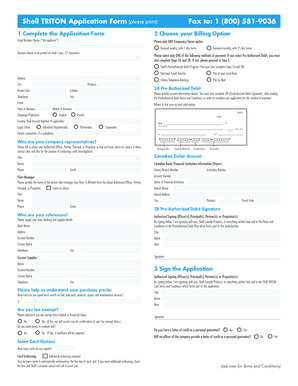 Shell TRITON Application Form