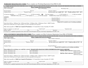 Workshop Registration Form