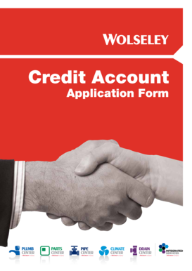 Wolseley Credit Account Application Form