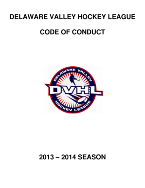Delaware Valley Hockey League Code of Conduct