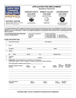 Application for Employment