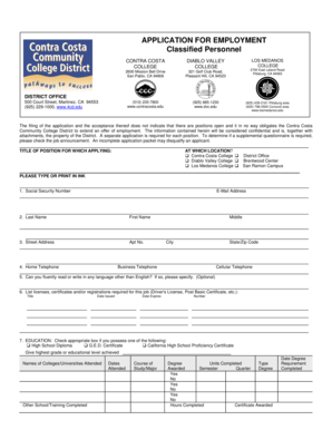 Application for Employment