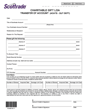 Charitable Gift Loan Agreement