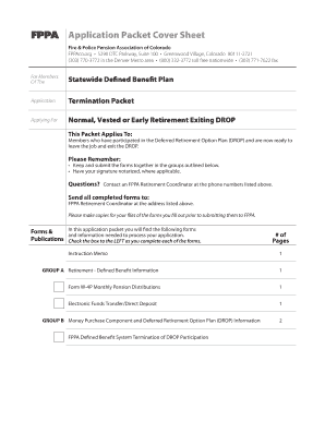 FPPA Application Packet Cover Sheet