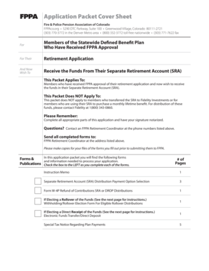 Fire & Police Pension Association of Colorado SRA Distribution Form