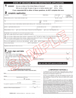 Michigan Voter Registration Application