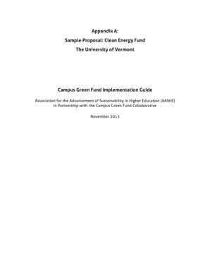 Appendix A: Sample Proposal - Association for the Advancement of ... - aashe