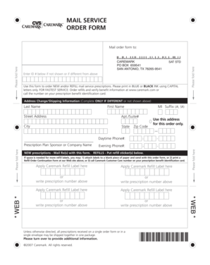 Caremark Mail Service Order Form
