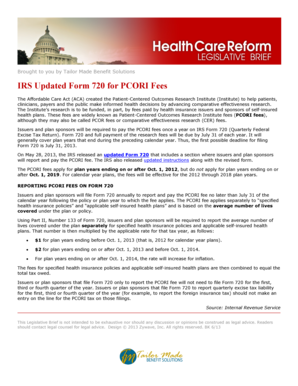 IRS Form 720 for PCORI Fees
