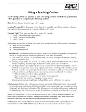 Teaching Outline for Decision Making