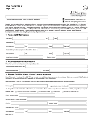 IRA Rollover Form
