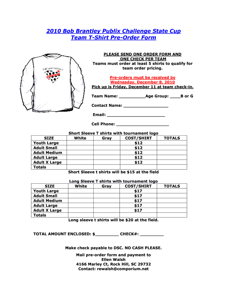 State Cup T-shirt pre order form.doc - discoveriessoccerclub Preview on Page 1.