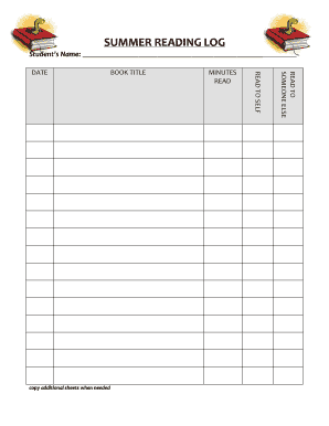 125 printable student reading log forms and templates fillable student reading log