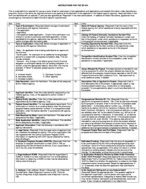 SF-424 Application Cover Sheet