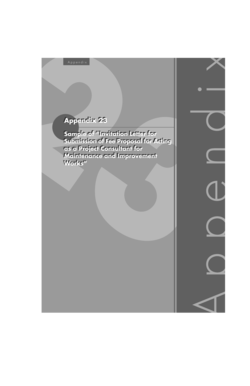 Appendix 23 Sample of Invitation Letter for Submission of Fee Proposal for Acting as a Project Consultant for Maintenance and Improvement Works