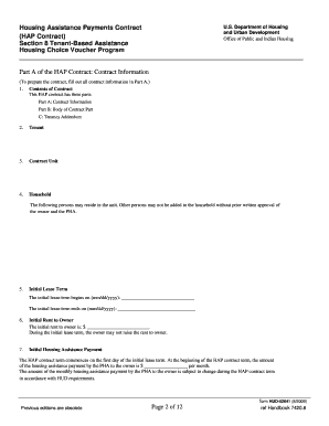 Housing Assistance Payments Contract