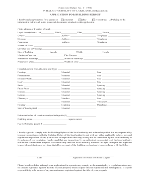 Application for Building Permit