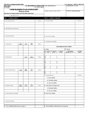 Farm Business Plan Worksheet
