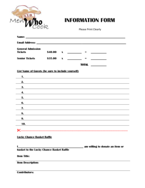 Event Guest Information Form