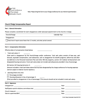 Church Clergy Compensation Report