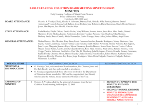 MINUTES - Early Learning Coalition Miami-Dade/Monroe - elcmdm
