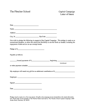 A Capital Campaign Pledge Form - The Fletcher School - thefletcherschool