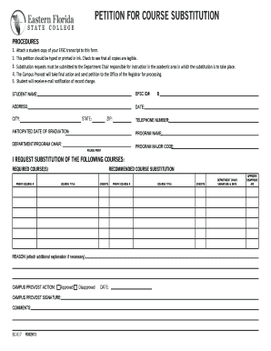 Petition for Course Substitution