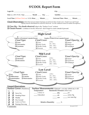 S'COOL Report Form