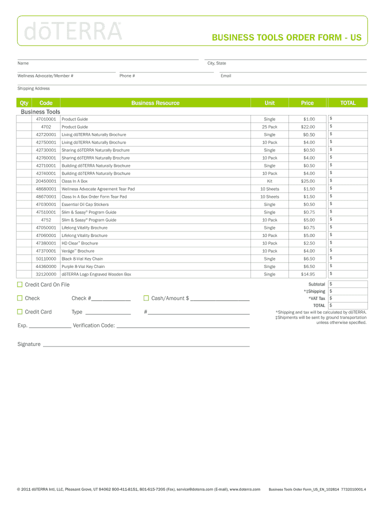 doterra 1099 Preview on Page 1.