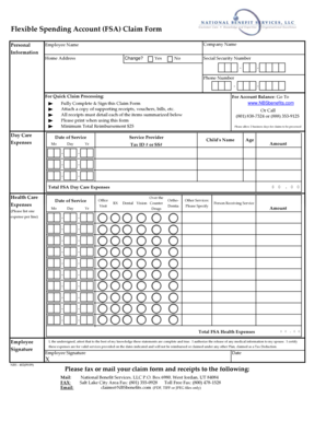 FSA Claim Form