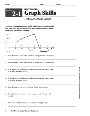 Holt Physics Section Review Worksheets