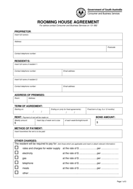 Rooming House Agreement