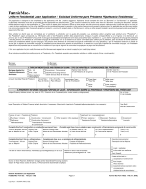 Uniform Residential Loan Application