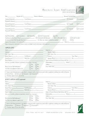 Business Loan Application