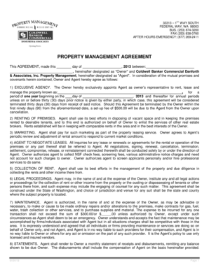 Property Management Agreement