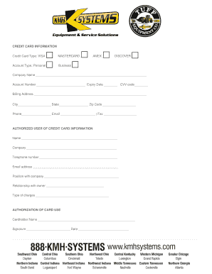 Credit Card Information Form