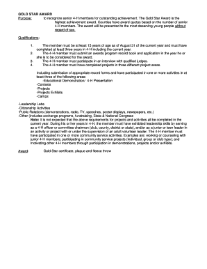 Rising star award certificate template - Gold Star Application - Wilson - wilson agrilife