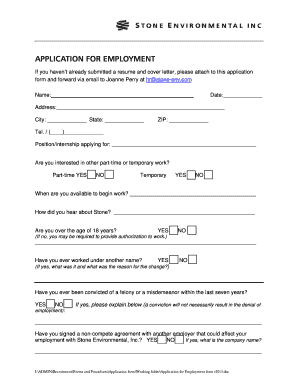 Application for Employment