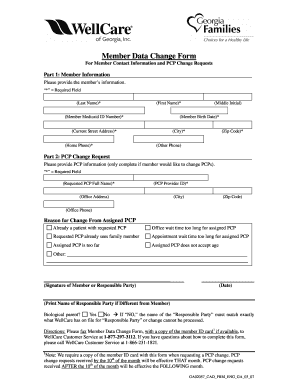Member Data Change Form