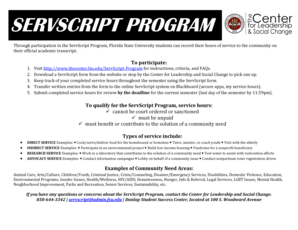 ServScript Program Form